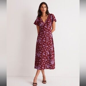 Madewell Flutter sleeve midi dress.
